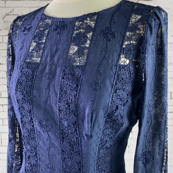 Lulus Blue Lace Dress - Picture 3 of 8